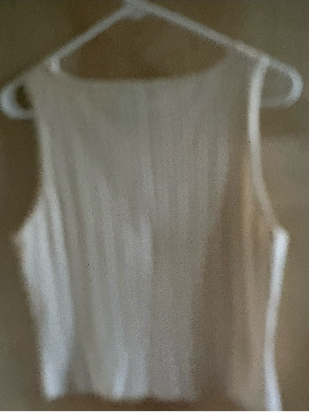 Ann Taylor Cream Ribbed Tank Top - Picture 5 of 5